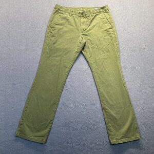 Bonobos‎ Mens Pants Khakis Chinos Tailored Size 33X30,Flat Front,Cotton,Green